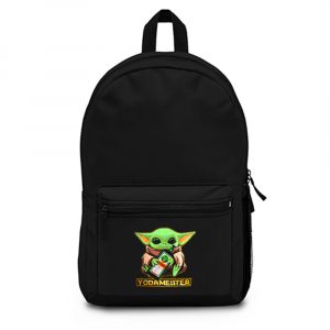 Baby Yodarmeister Mandalorian Jagermeister Funny Parody Backpack Bag