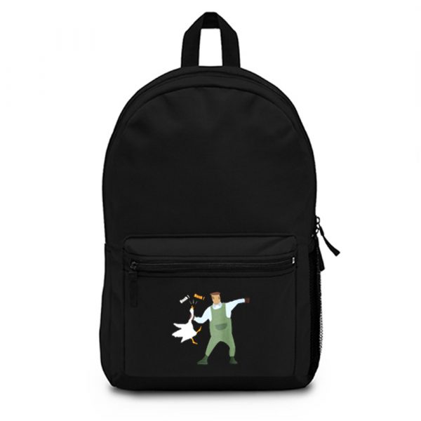 Banksy Hook Swan Honk Honk Backpack Bag