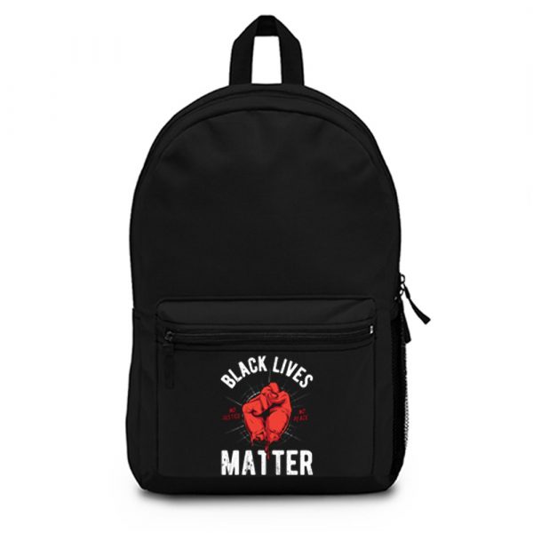 Black Lives Matter No Justice No Peace Backpack Bag