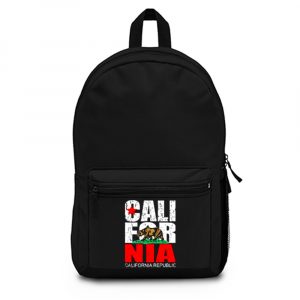 California Republic state Bear Flag Vintage Backpack Bag