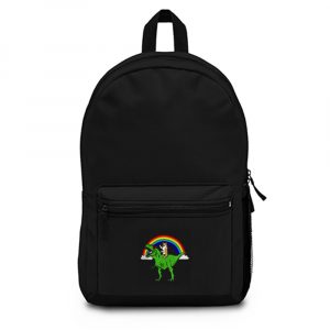 Corgi Riding T Rex Dinosaur Backpack Bag