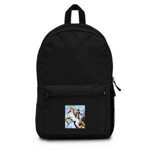 Crazy Cat Unicorn Rainbow Funny Backpack Bag