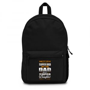 Dad With Super Daughter Backpack Bag