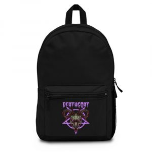 Death Goat Death Metal Band Backpack Bag