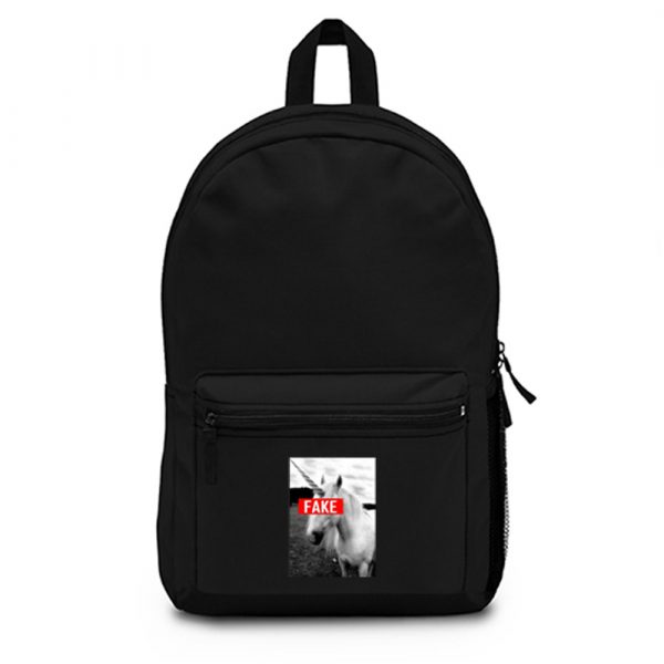 Fake Unicorn Hipster Funny Backpack Bag