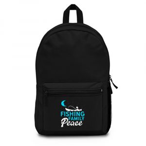 Fishing Family Peace Backpack Bag