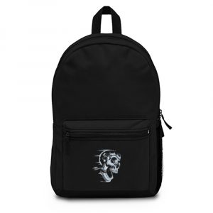 Flaming Skull Backpack Bag