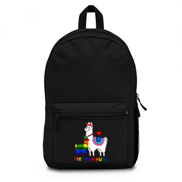 Free Mom Hugs Cute Llama LGBT Support Backpack Bag