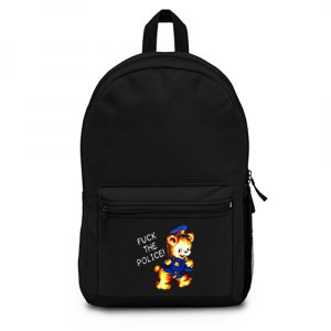 Fuck the Police Cat Backpack Bag