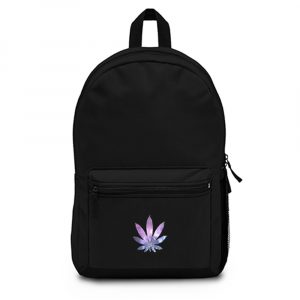 Galaxy Marijuana Leaf Backpack Bag
