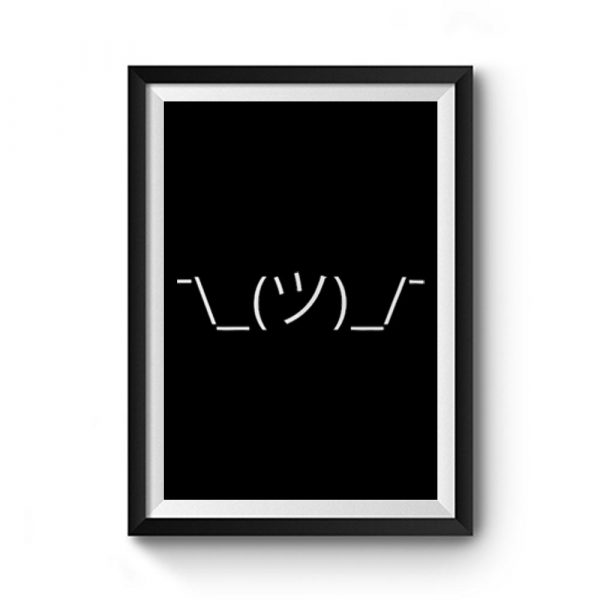 Emoji Emoticon Shrug Premium Matte Poster