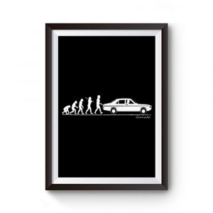 Evolution of Man Ford Granada classic car Premium Matte Poster