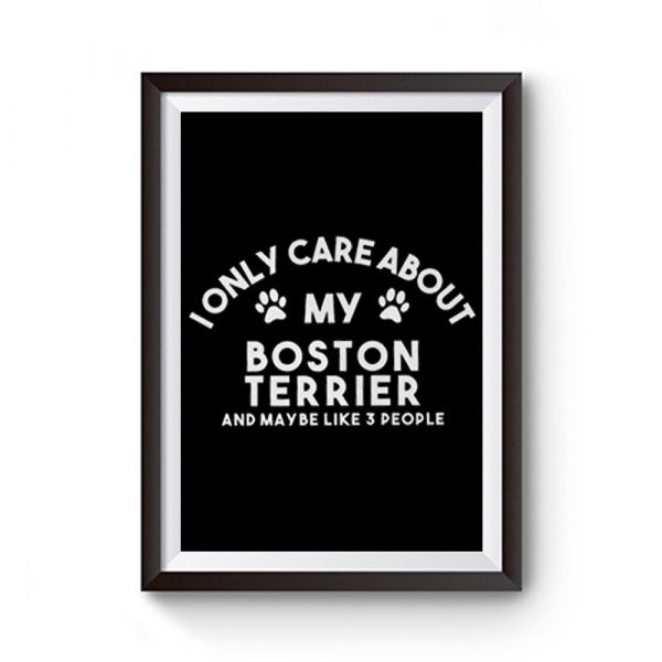I Only Care About My Boston Terrier And Maybe Like 3 People Premium Matte Poster