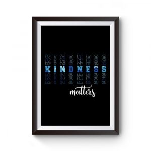 Kindness Blue Camouflage Premium Matte Poster