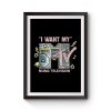 MTV I Want My Retro Boombox Graphic Premium Matte Poster