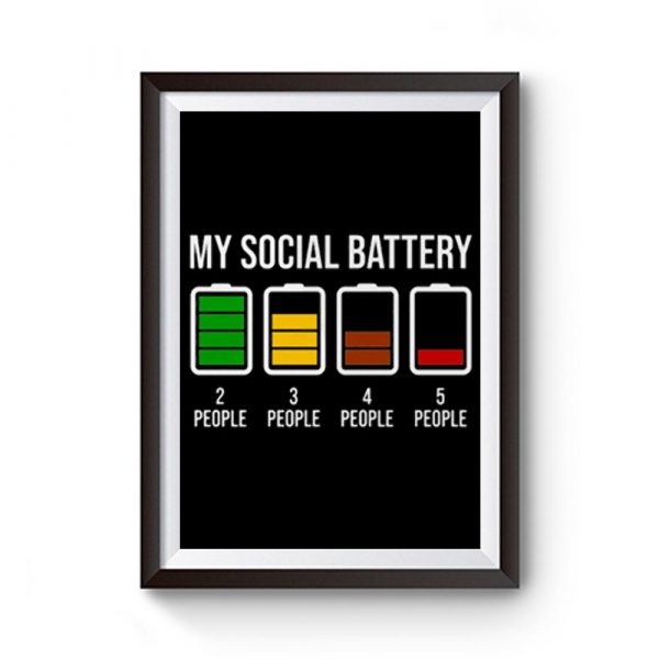My Social Battery Premium Matte Poster