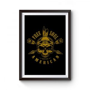 Native American Skull Premium Matte Poster