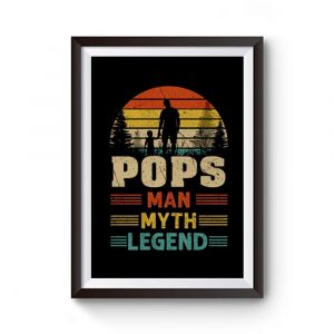POPS Sunset Man Myth Legend Mens Premium Matte Poster