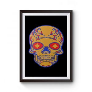 Pittsburgh Steelers Skull Premium Matte Poster