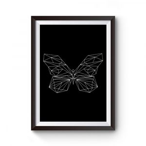 Polygonal Butterfly Premium Matte Poster