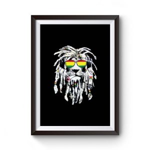 Rasta Lion Reggae Smoke Blunt Marijuana Weed Premium Matte Poster