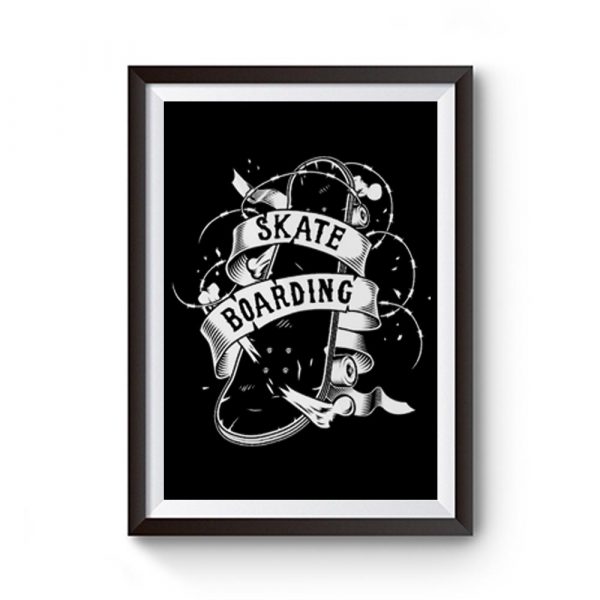 Skateboarding Bones Cool Tattoo Premium Matte Poster