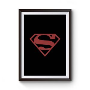 Superboy Superman Costume Red On Black Shield Dc Comics Premium Matte Poster