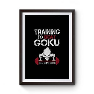 Training To Go Super Goku Premium Matte Poster