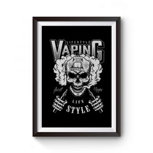 Vaping Skull Cap Premium Matte Poster