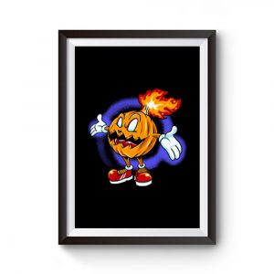 burning pumpkin Premium Matte Poster