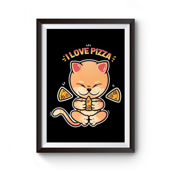 cat pizza Premium Matte Poster